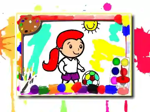 Joc Football Coloring Book on-line