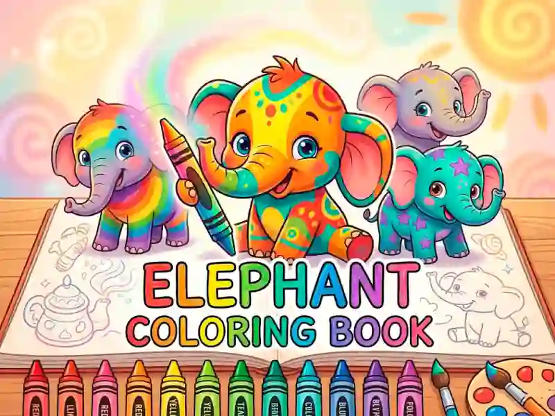 Joc Elephant Coloring Book on-line