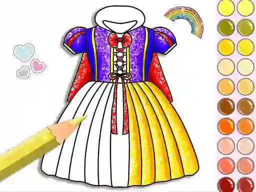 Joc Princess Glitter Coloring on-line
