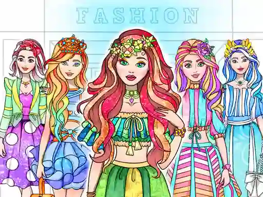 Joc Girl Coloring Dress Up Games on-line