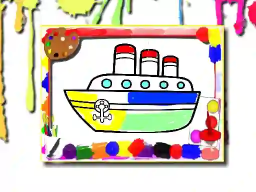 Joc Boats Coloring Book on-line