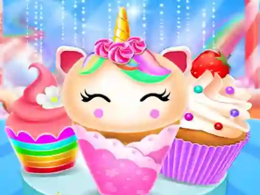 Joc Unicorn Mermaid Cupcake Cooking Design on-line