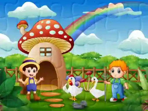 Joc Farm Animal Jigsaw on-line