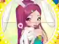 Joc Winx bunny style: Round Puzzle on-line