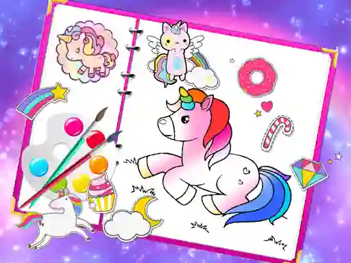 Joc Fabulous Cute Unicorn Coloring Book on-line