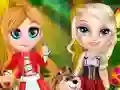 Joc Little Elsa In Red Hood on-line