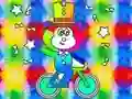 Joc Coloring Book: Monkey Rides Unicycle on-line