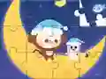 Joc Jigsaw Puzzle: Monkey With Moon on-line