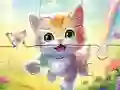 Joc Jigsaw Puzzle: Kitten With Butterfly on-line