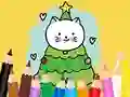Joc Coloring Book: Cats And Christmas Tree on-line