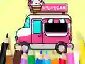 Joc Coloring Book: Ice Cream Car on-line