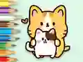 Joc Coloring Book: Hugging Cat on-line
