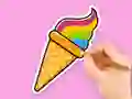 Joc Coloring Book: Rainbow Ice Cream on-line