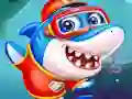 Joc Little Panda Shark Family on-line