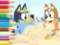 Joc Coloring Book: Bluey On The Beach on-line