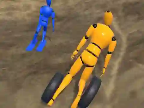 Joc Ragdoll Racing: Extreme Downhill on-line