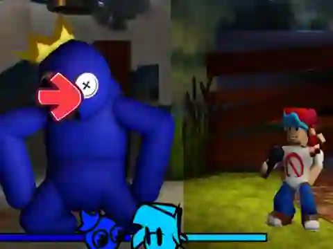 Joc FNF vs Rainbow Friends on-line