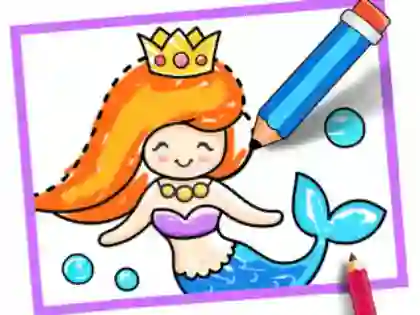 Joc Toddler Drawing: Mermaid on-line