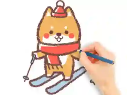 Joc Coloring Book: Skiing Puppy on-line
