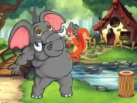 Joc Squirrel Trapped To Giant Elephant on-line