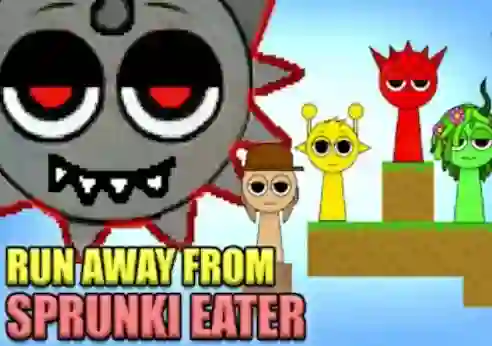 Joc Run Away From Sprunki Eater on-line