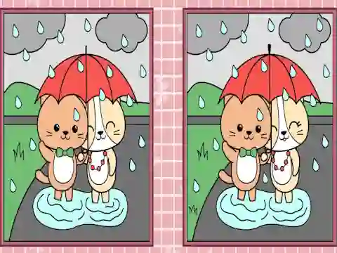 Joc Spot the Differences Cute Kittens on-line