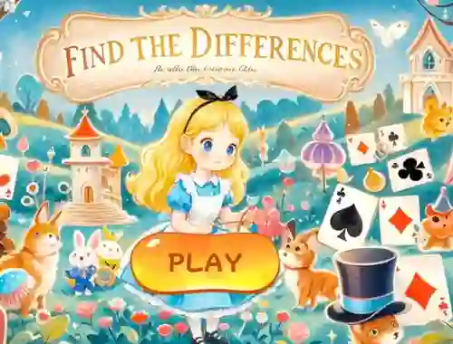 Joc Find The Differences: Alice In Wonderland on-line