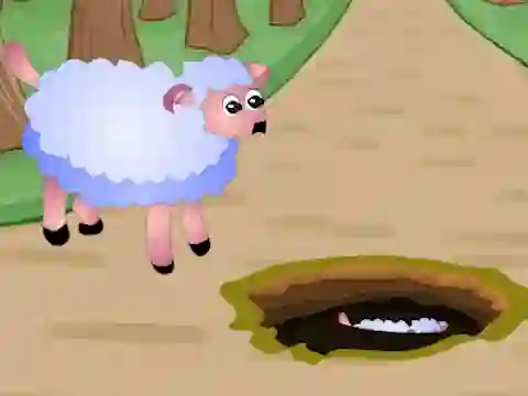 Joc Help Fallen Down Sheep Baby on-line