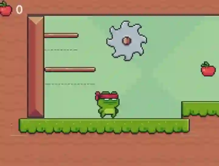 Joc Green Ninja Collects Apples on-line