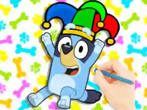 Joc Coloring Book: Clown Bluey on-line