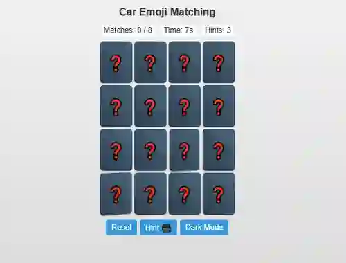 Joc Car Emoji Matching on-line
