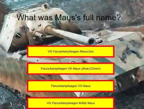 Joc Tank Quiz: Maus on-line