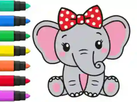 Joc Coloring Book: Elephant on-line