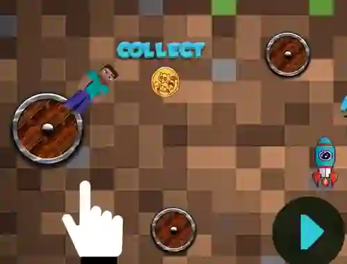 Joc Mineblock Rotate And Fly Adventure on-line