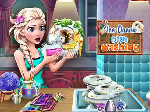 Joc Ice Queen Dish Washing on-line