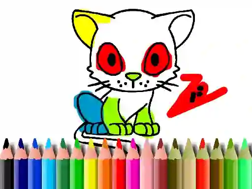 Joc Back To School: Cat Coloring on-line