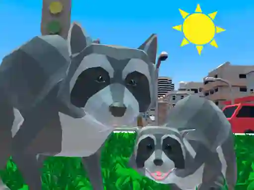 Joc Raccoon Adventure City Simulator 3d on-line