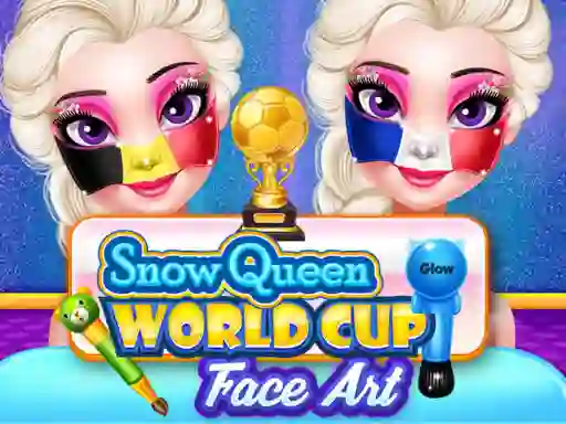 Joc Frozen Queen World Cup Face Art on-line