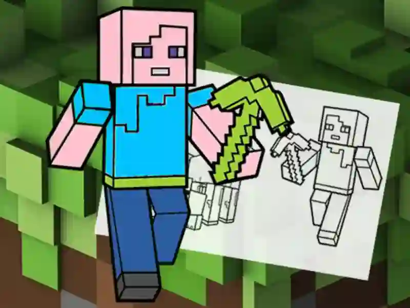 Joc Minecraft Fun Coloring Book on-line