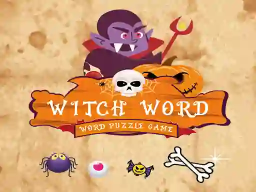 Joc Witch Word Halloween Puzzel Game on-line