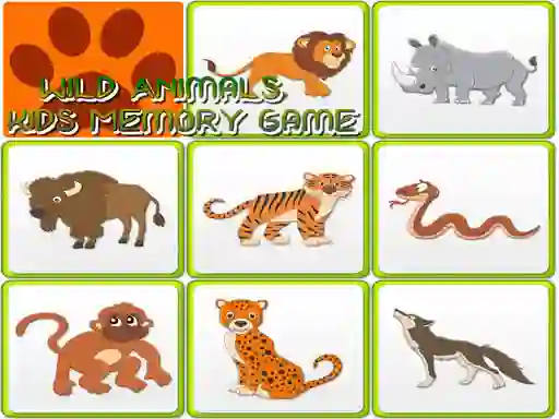 Joc Wild Animals Kids Memory game on-line