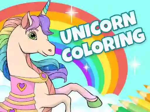 Joc Unicorn Dress Up Coloring Book on-line