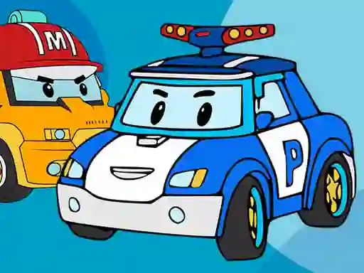 Joc Robocar Coloring Book on-line