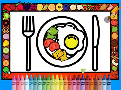 Joc Color and Decorate Dinner Plate on-line