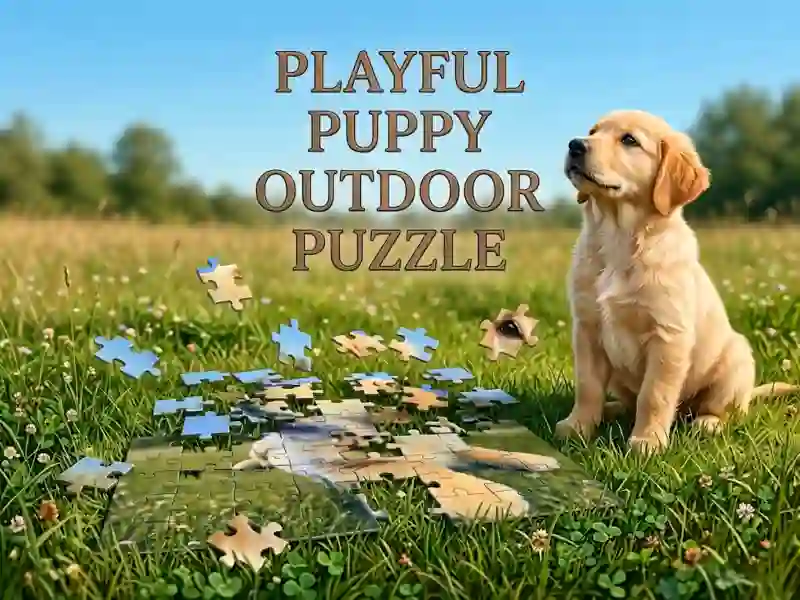 Joc Playful Puppy Outdoor Puzzle on-line