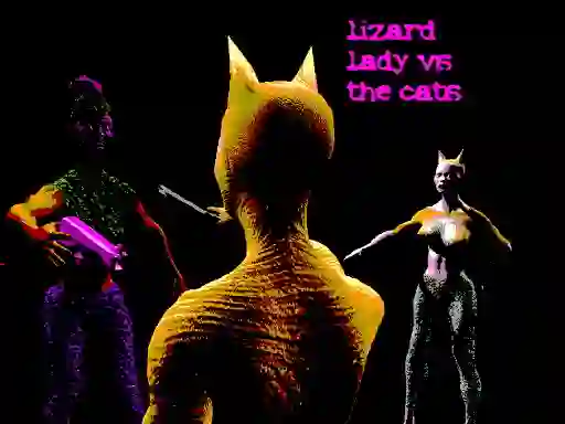 Joc Lizard Lady Vs The Cats on-line