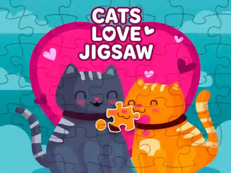 Joc Cats love jigsaw on-line