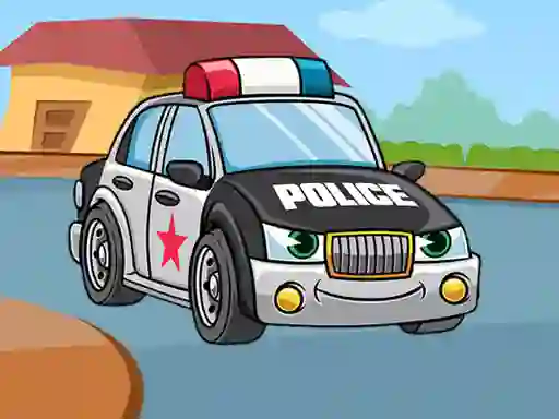 Joc Police Cars Jigsaw on-line