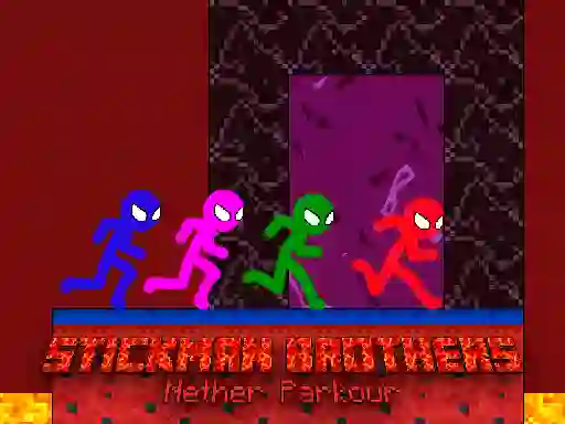Joc Stickman Brothers Nether Parkour on-line