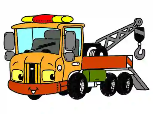 Joc Tow Trucks Coloring on-line